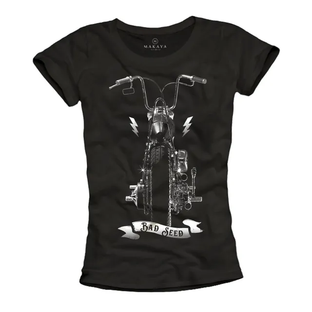 MAKAYA T-Shirt Donna Bad Seed maglietta cotone taglia L