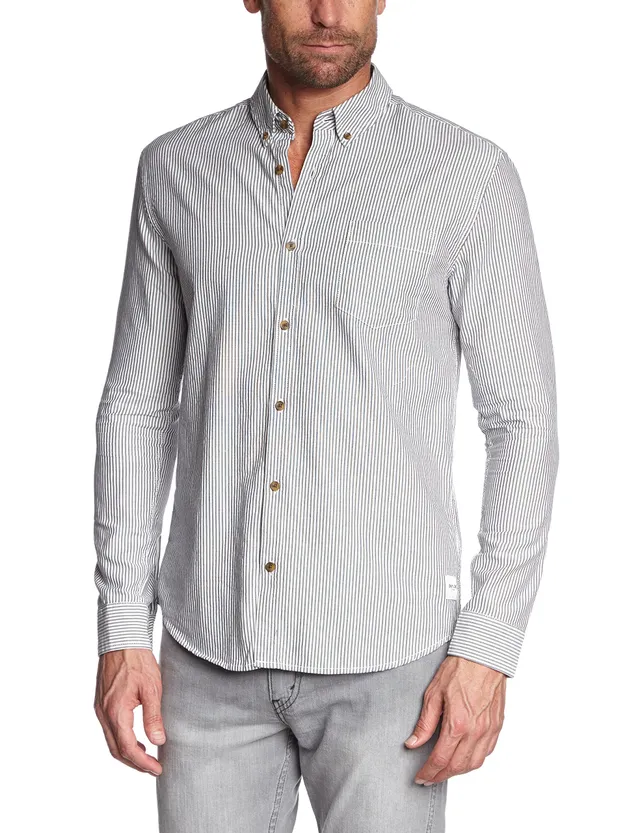 ONLY & SONS Camicia Uomo M Blu Dark Navy cotone