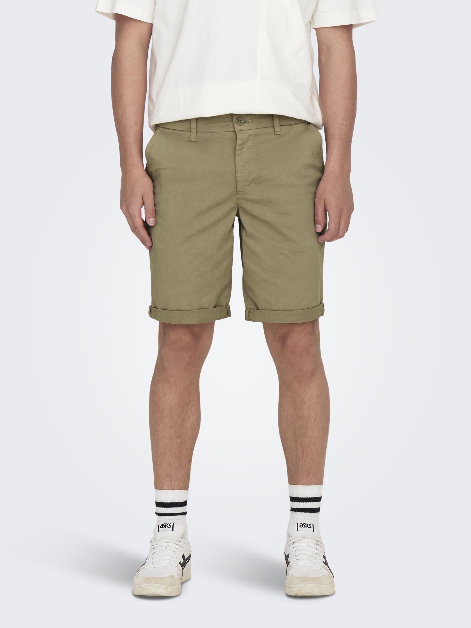 Only & Sons Onspeter shorts uomo XL cotone elastan