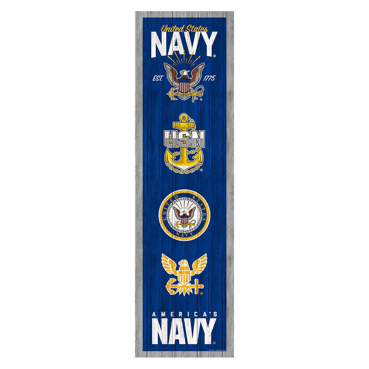 7.62 Design USN Heritage insegna parete 10x35 PVC