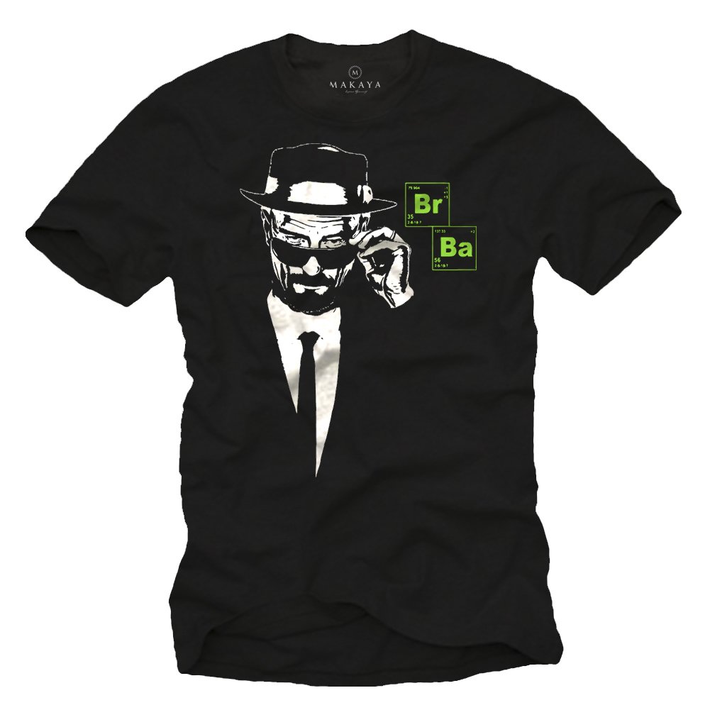 MAKAYA Heisenberg BR BA T-Shirt Uomo L Cotone