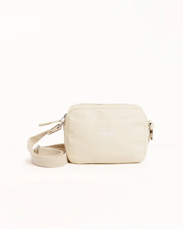 Stussy Canvas Pouch pochette tela naturale 19x14 cm