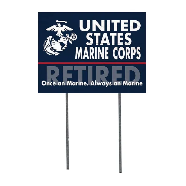 7.62 Design USMC Always A Marine cartello giardino 18x24 plastica