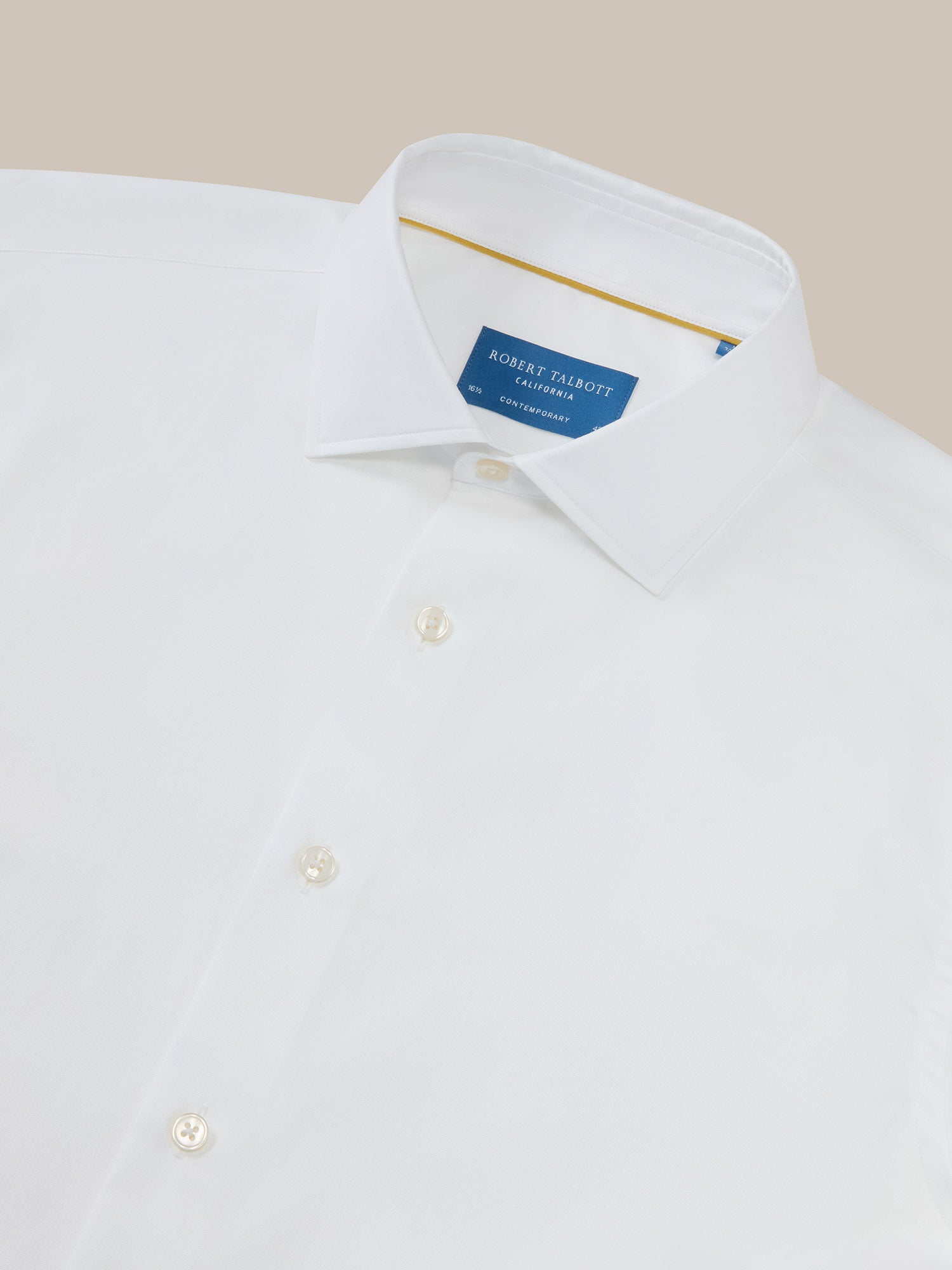Robert Talbott Reynolds camicia twill bianca elegante