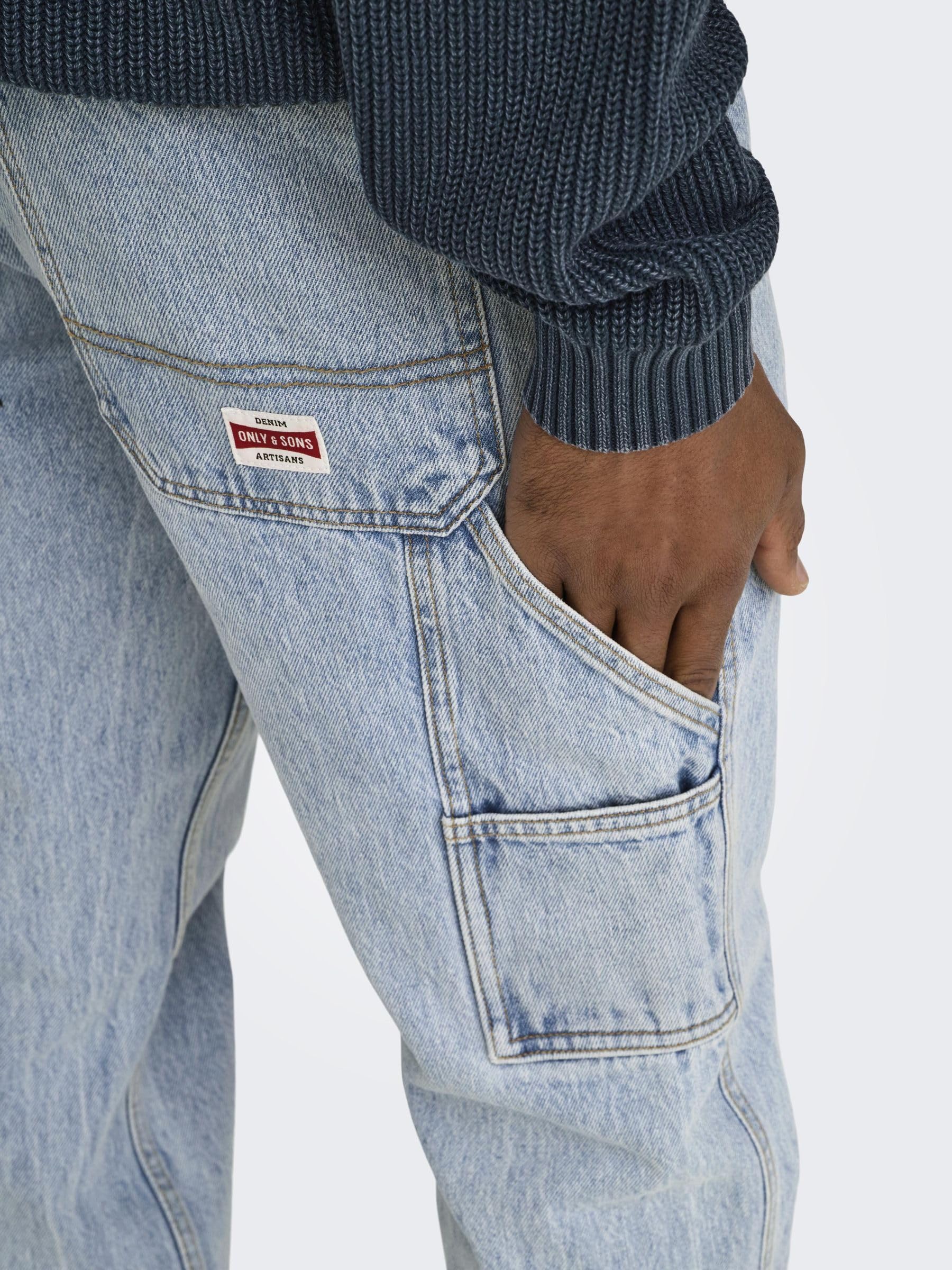 ONLY & SONS Onsedge Straight Jeans uomo 33W/32L light blue