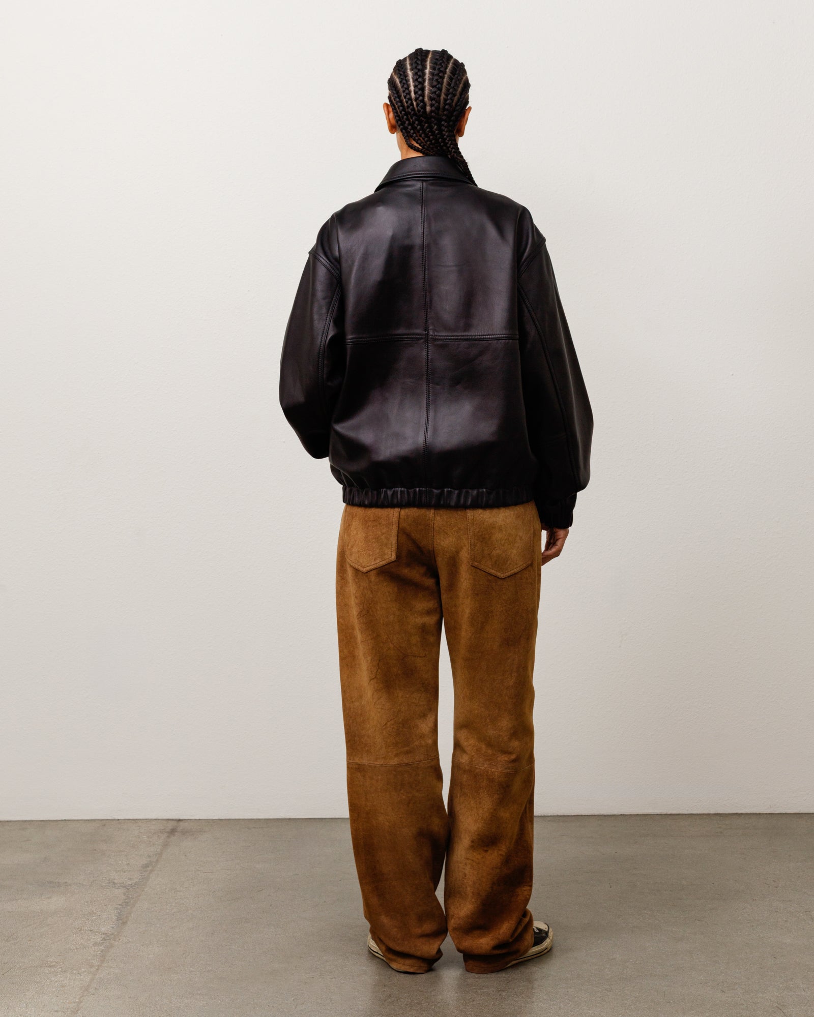 Stussy Giacca Lavoro Pelle Black YKK