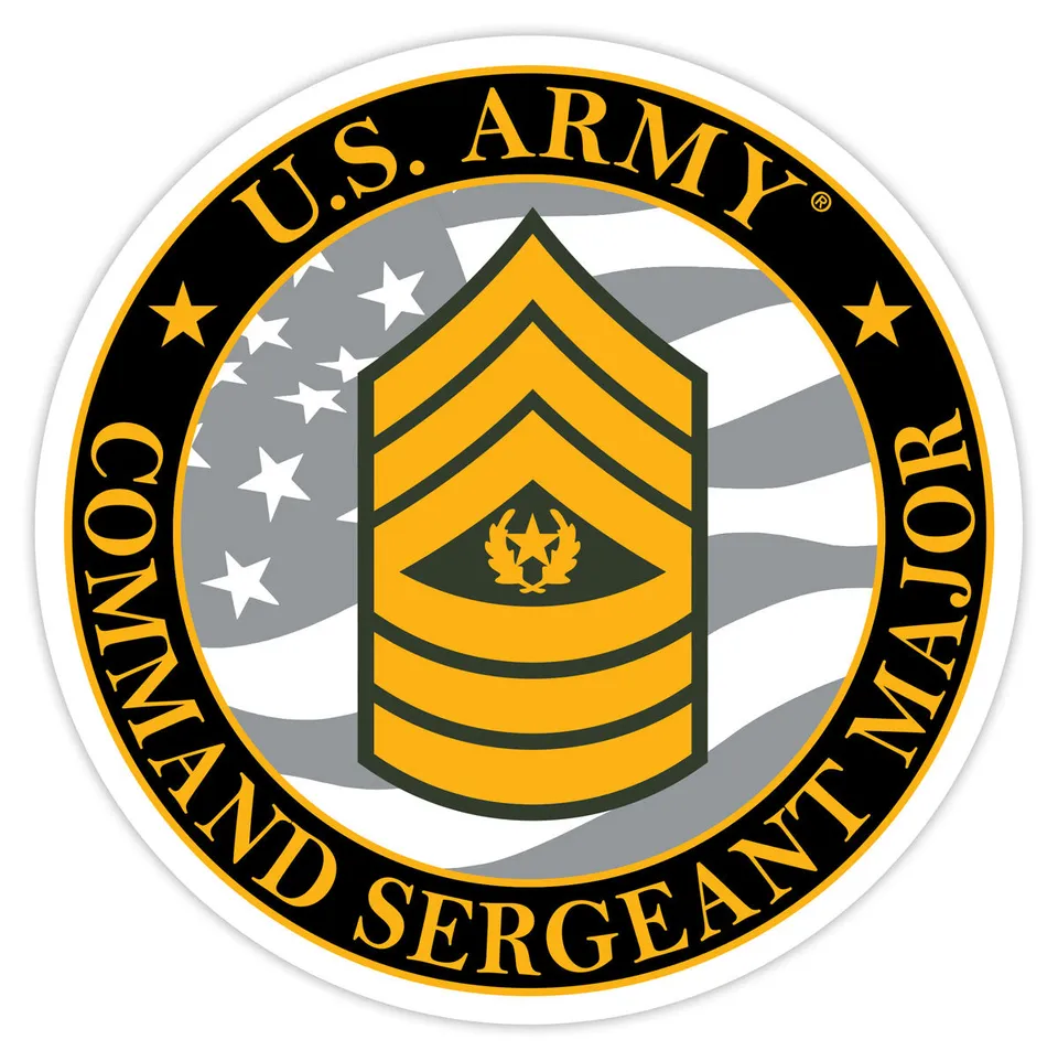 7.62 Design E-9 Command Sergeant Major Decal vinile 3.5" US Army