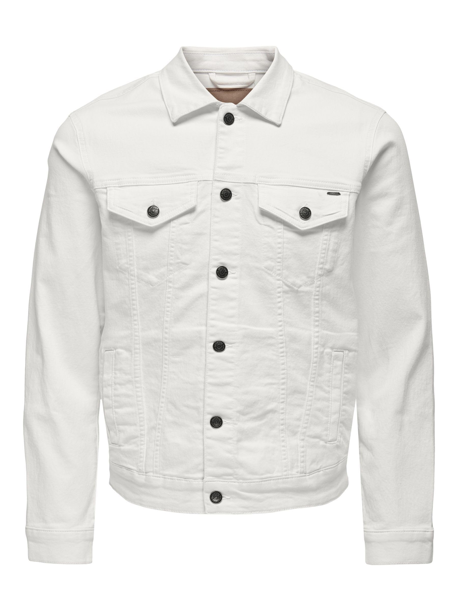 Only & Sons Canvas giacca uomo bianca taglia L shell
