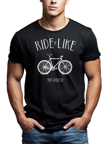 MAKAYA Ride It T-Shirt Uomo Cotone Bici Taglia L