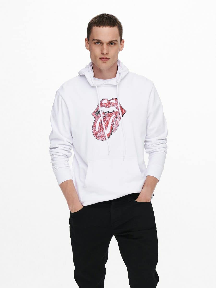 Only & Sons Onsstones Felpa Cappuccio Uomo Cotone Stampa
