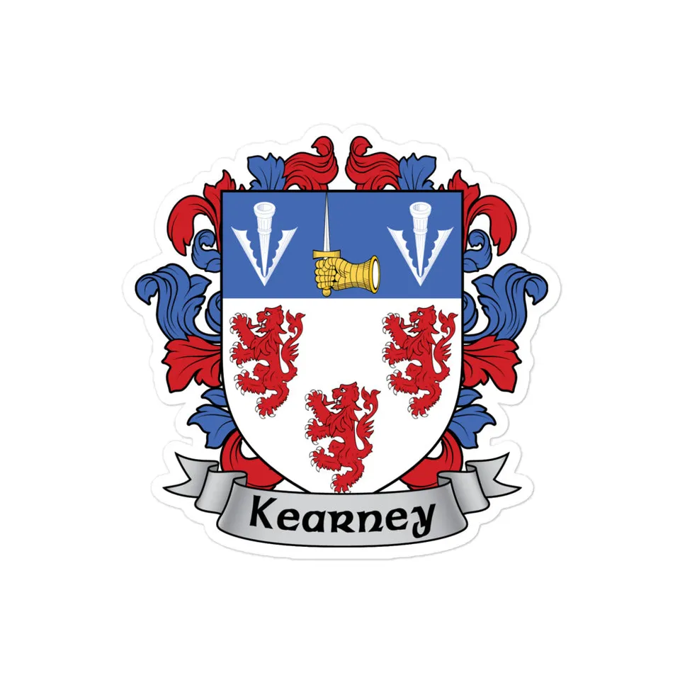 7.62 Design Kearney Irish adesivo vinile stemma 3x3
