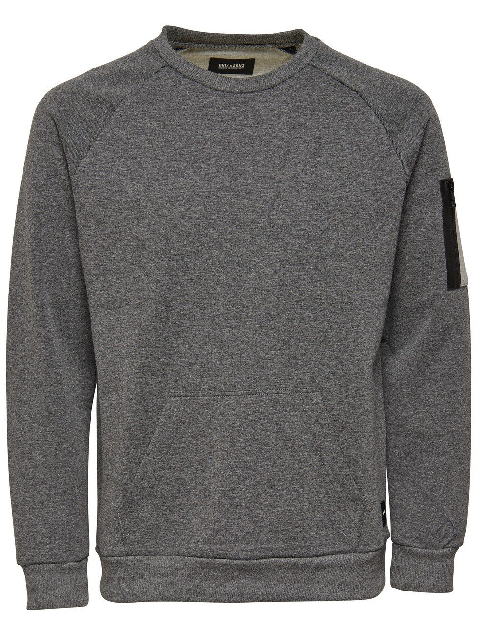 Only & Sons Onsspot Crew Neck Noos felpa grigia S cotone