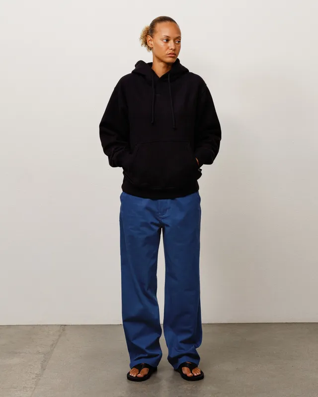 Stussy Fleece Hoodie Felpa Cappuccio Black cotone 530gsm