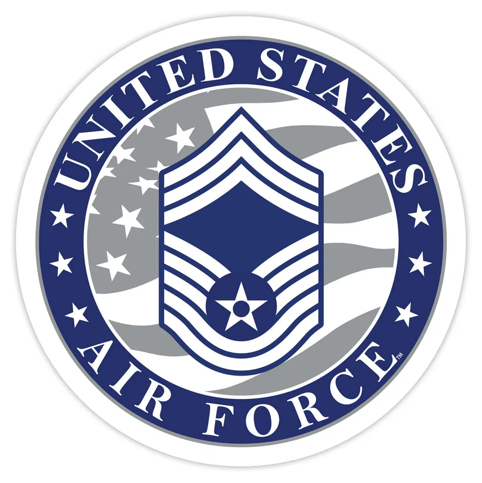 7.62 Design US Air Force E-9 decal tonda 9 cm gradi