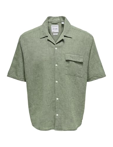 Only & Sons Onscaiden Shirt Camicia Uomo Manica Corta Palude