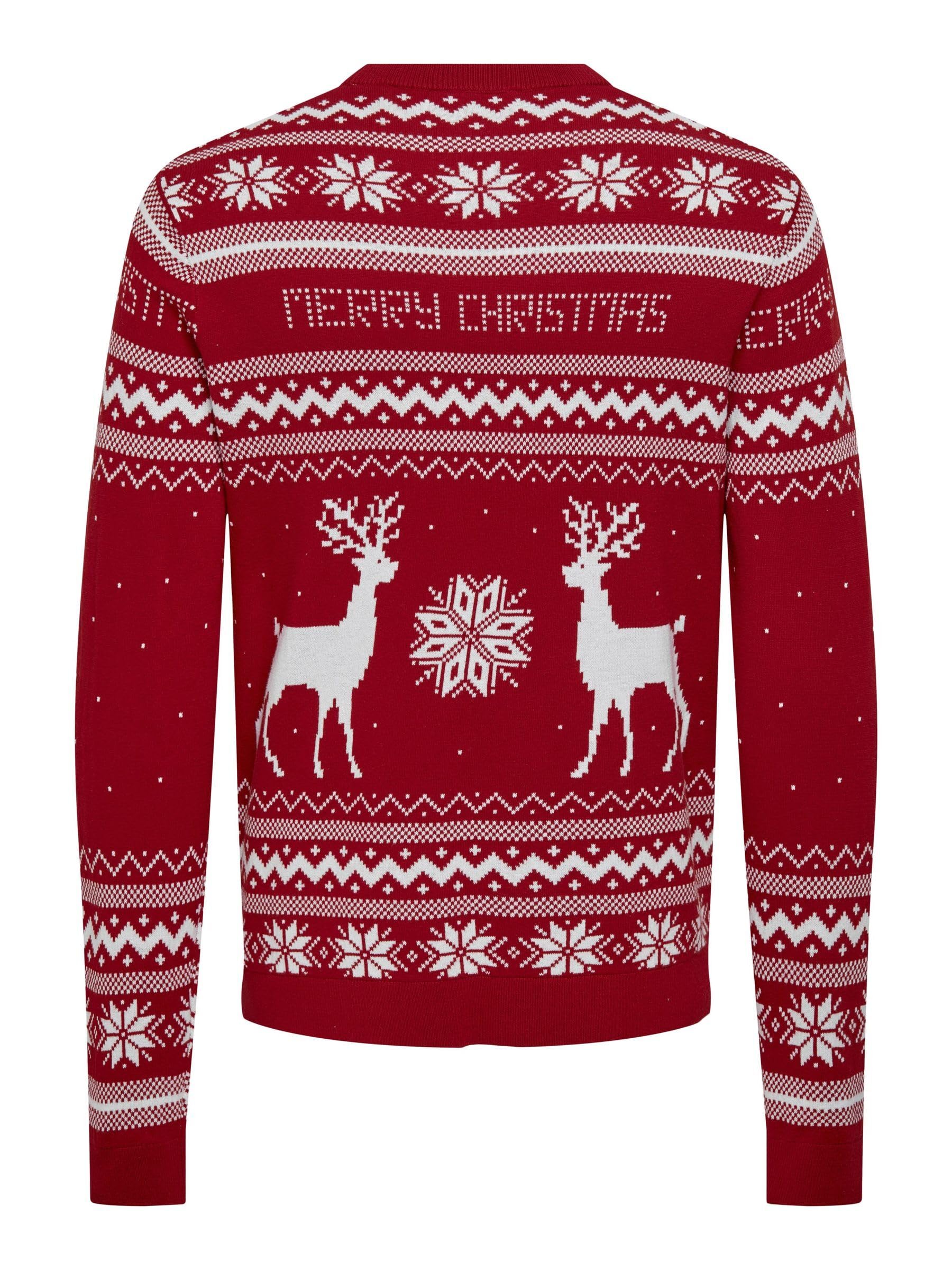 Only & Sons ONSXMAS Pullover Maglione Uomo Girocollo Invernale