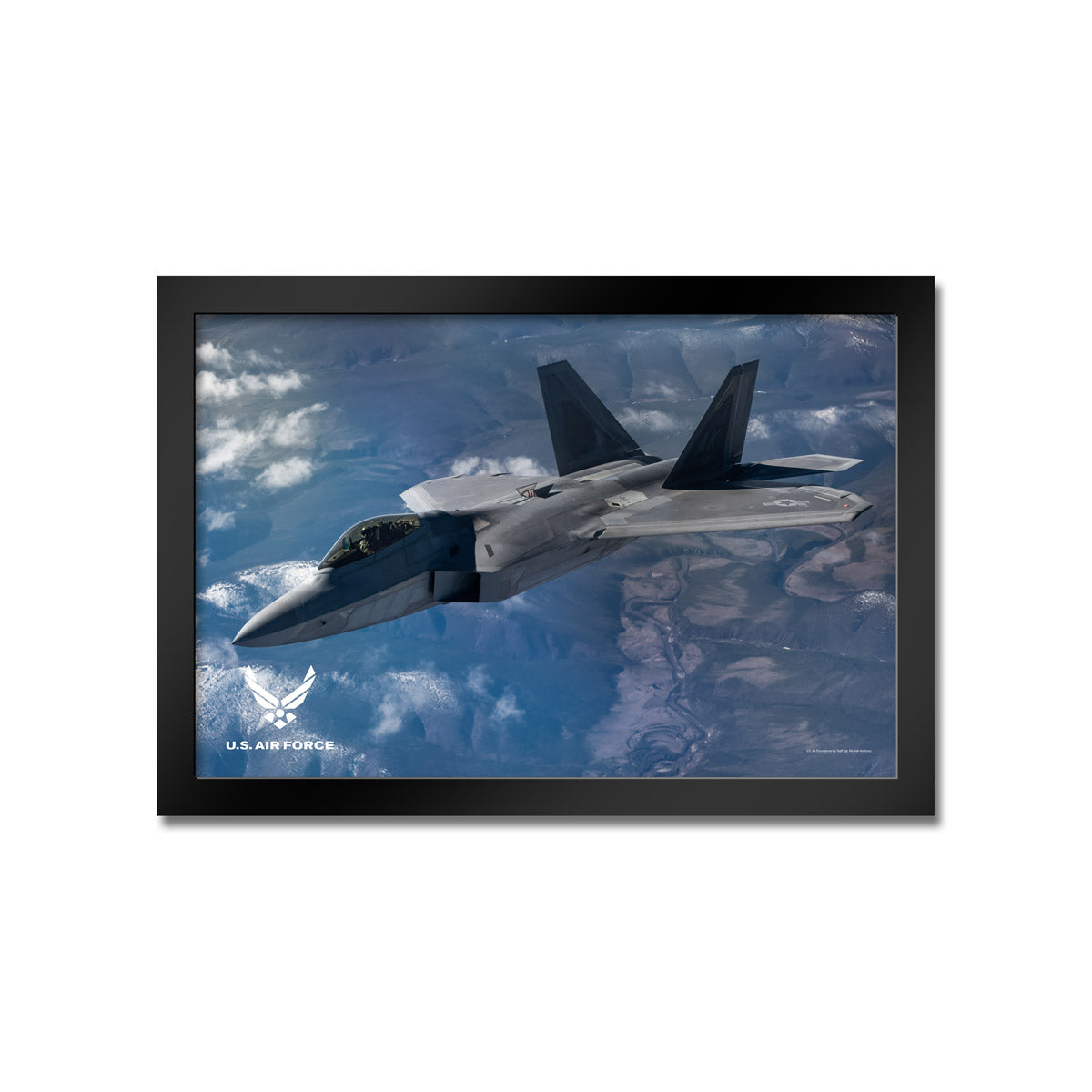 7.62 Design F-22 U.S. Air Force stampa incorniciata 35x50