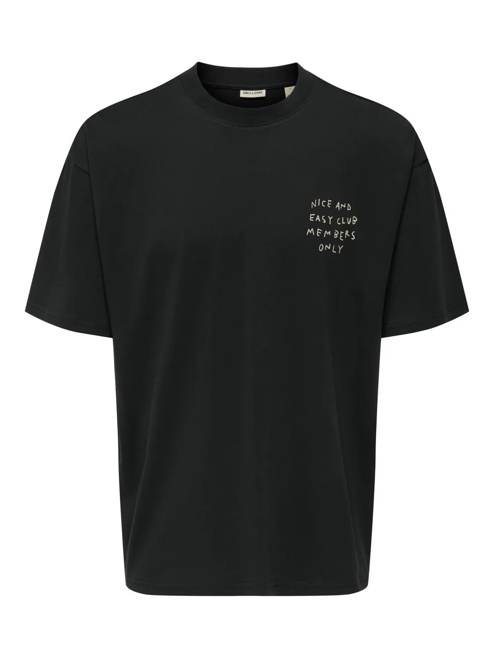 Only & Sons T-Shirt Girocollo Nera Stampa Uomo XL
