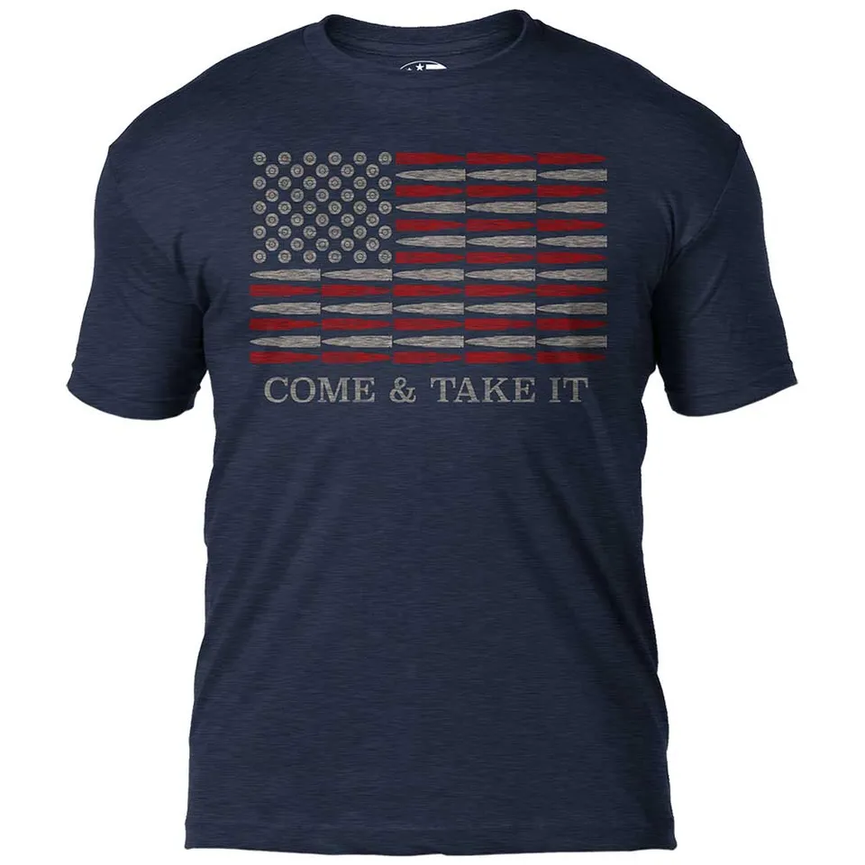 7.62 Design Come & Take It maglietta uomo cotone blu navy Heather Navy