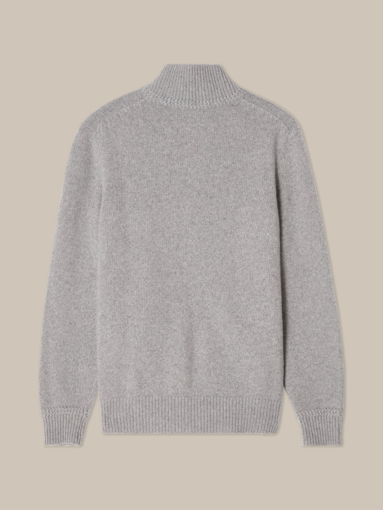 Robert Talbott Graham Full Zip Maglione Uomo Grigio Chiaro Cashmere