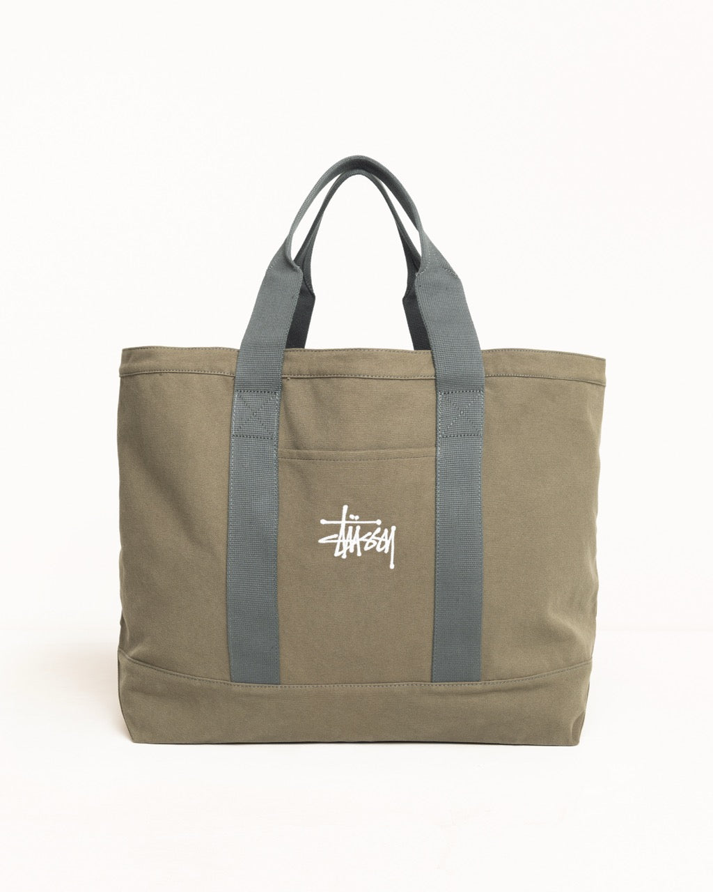 Stussy Canvas Extra Large Tote borsa verde 50x45x20 cm