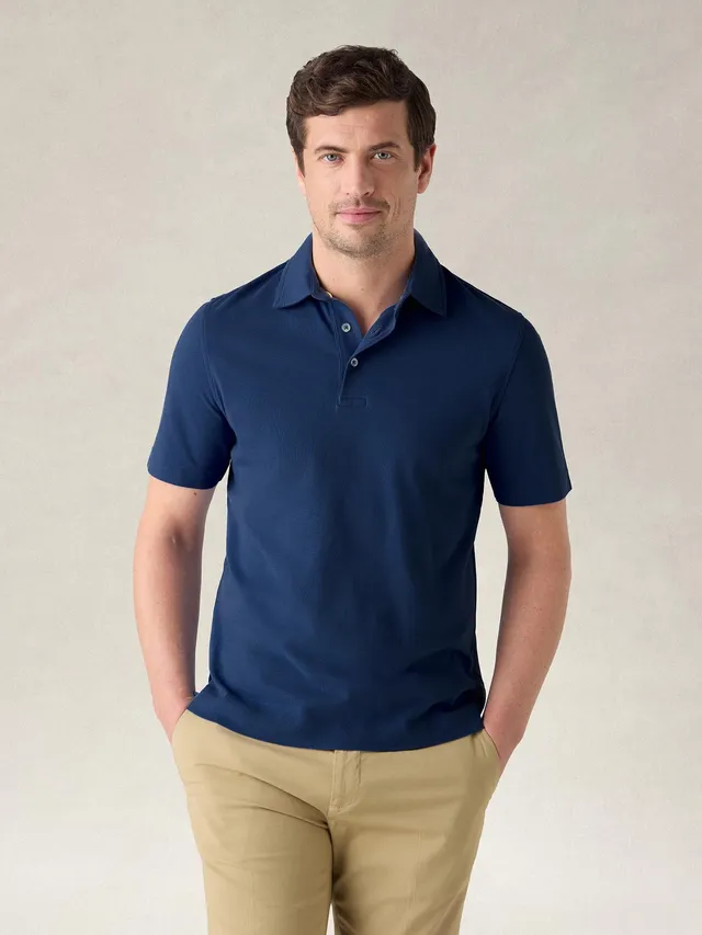 Robert Talbott Walker Polo Cotone Classic Navy