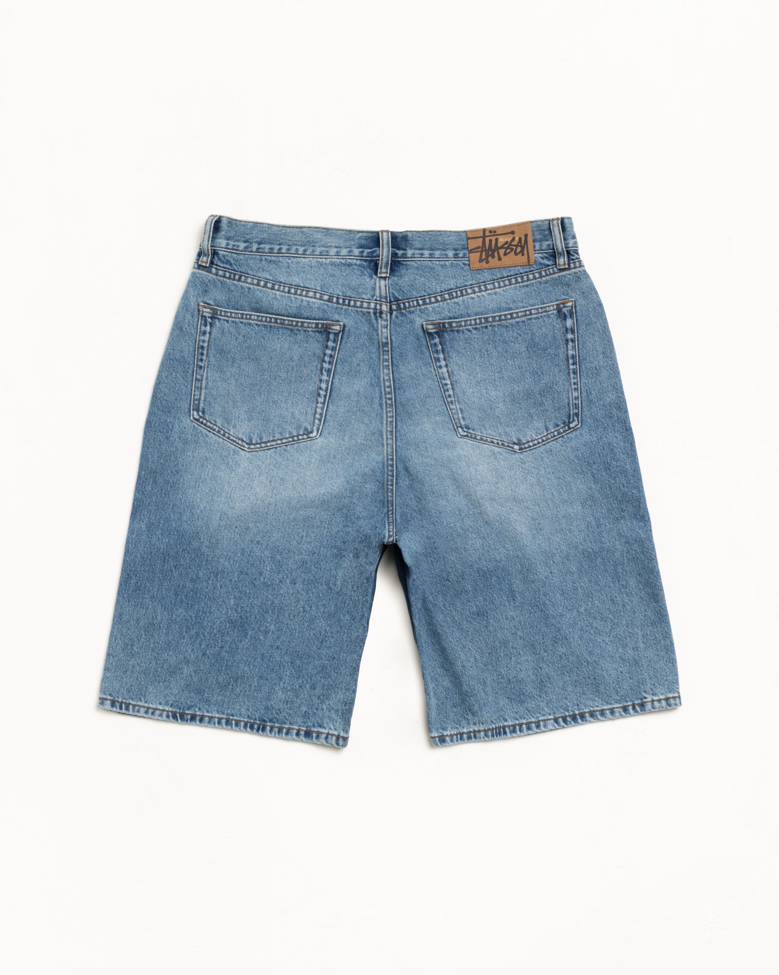 Stussy Big Ol Short Denim pantaloncini Indigo Stone Wash