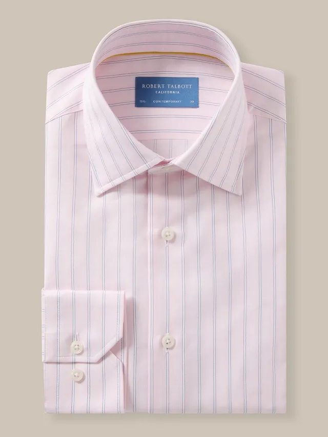 Robert Talbott Madison camicia righe rosa multi 15.5-M