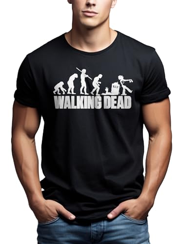 MAKAYA T-Shirt Uomo Zombie Evolution Maglietta M Nera