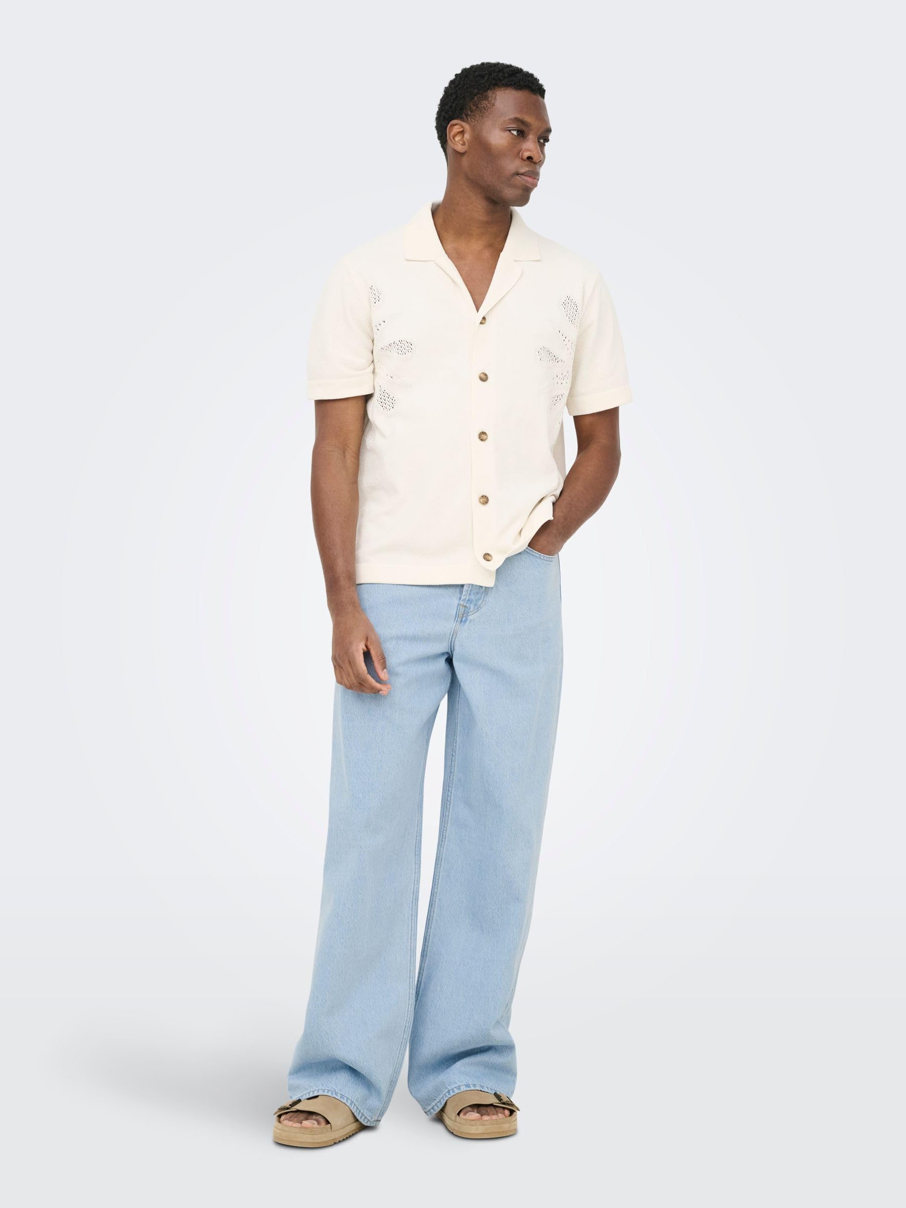 Only & Sons Onsremi Wide Leg Jeans 30W/32L Nero