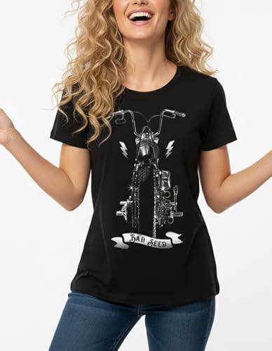 MAKAYA T-Shirt Donna Bad Seed maglietta cotone taglia L