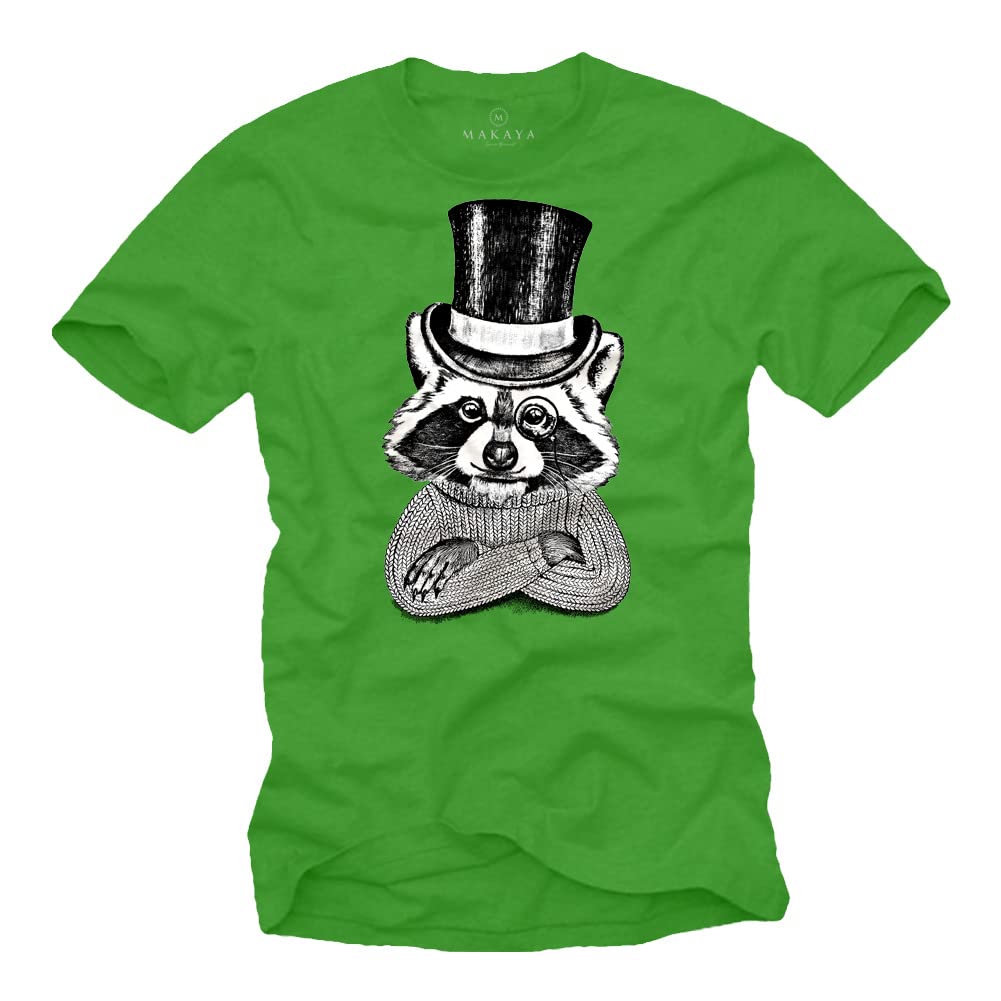 MAKAYA T-Shirt Uomo Procione Maglietta L Nera Cotone