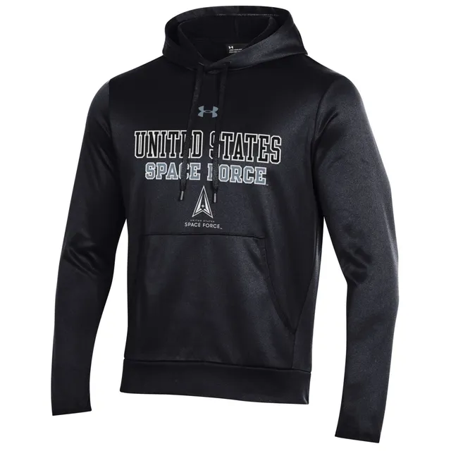 Under Armour US Space Force felpa cappuccio uomo nera taglia L