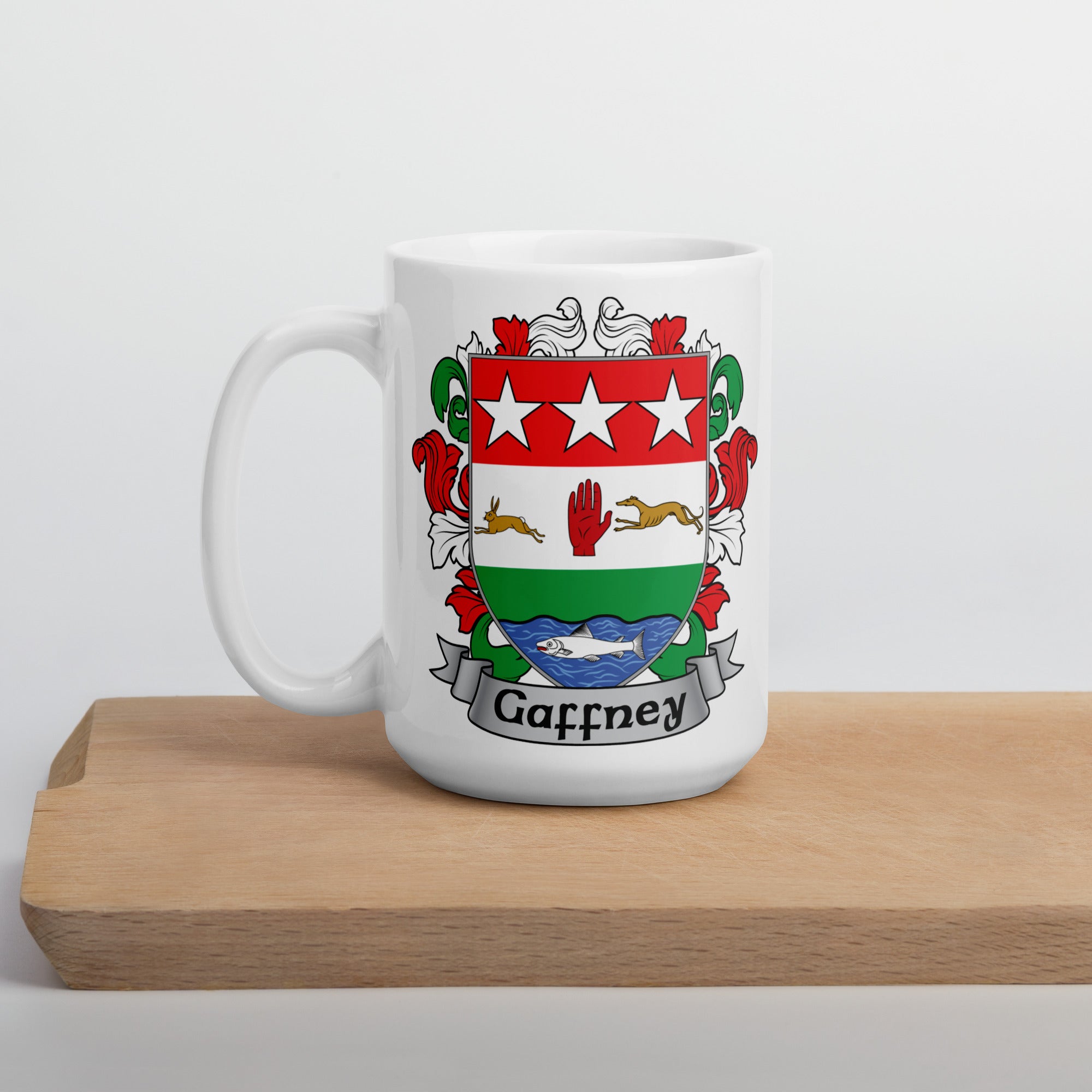 7.62 Design Gaffney Irish Family Coat Of Arms tazza ceramica 15oz stemma