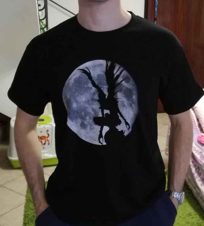 MAKAYA Ryuk Shinigami T-Shirt Uomo Cotone Nerd Manga Nero