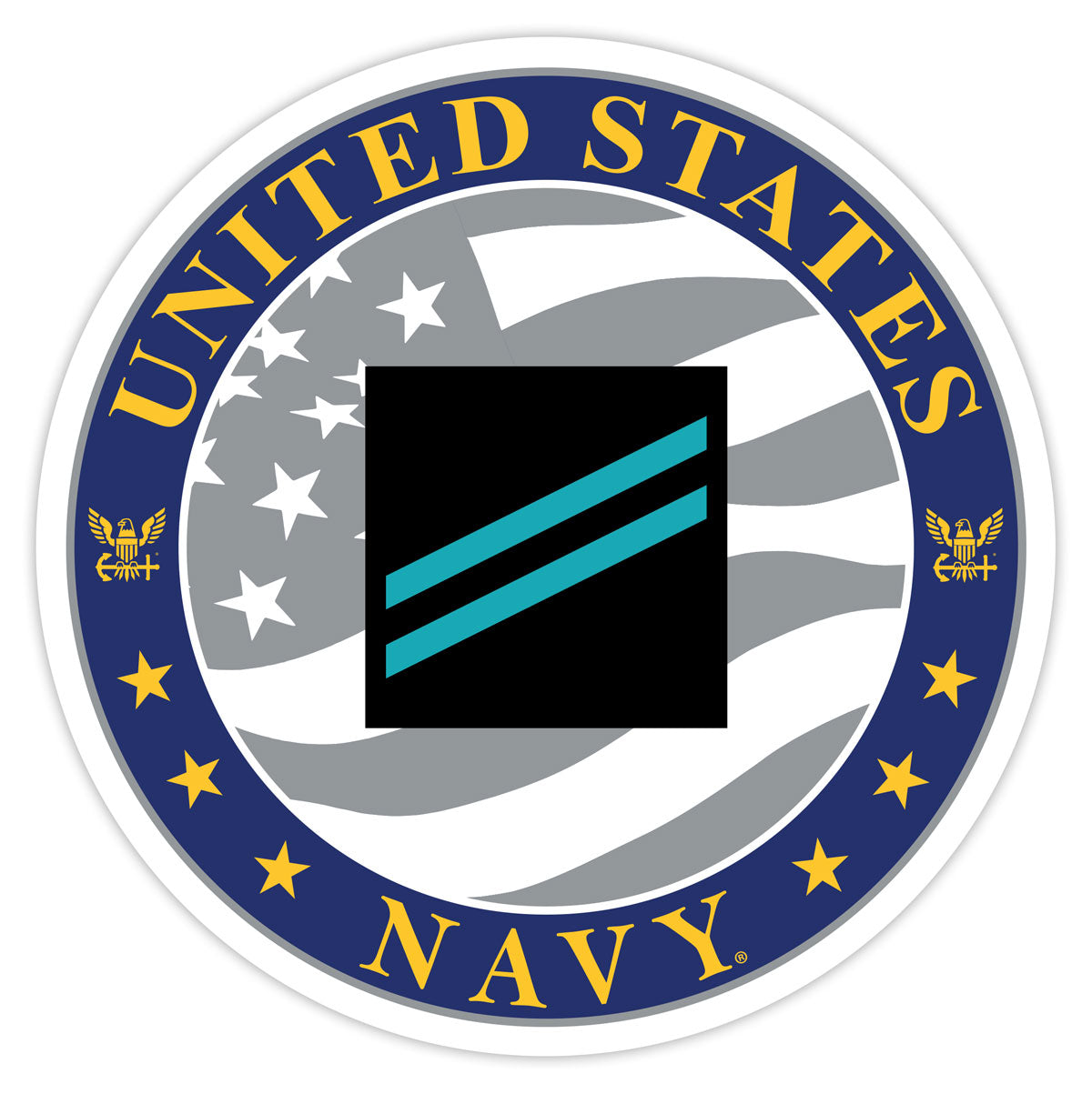 7.62 Design US Navy E-2 decal auto vinile 3.5" tonda