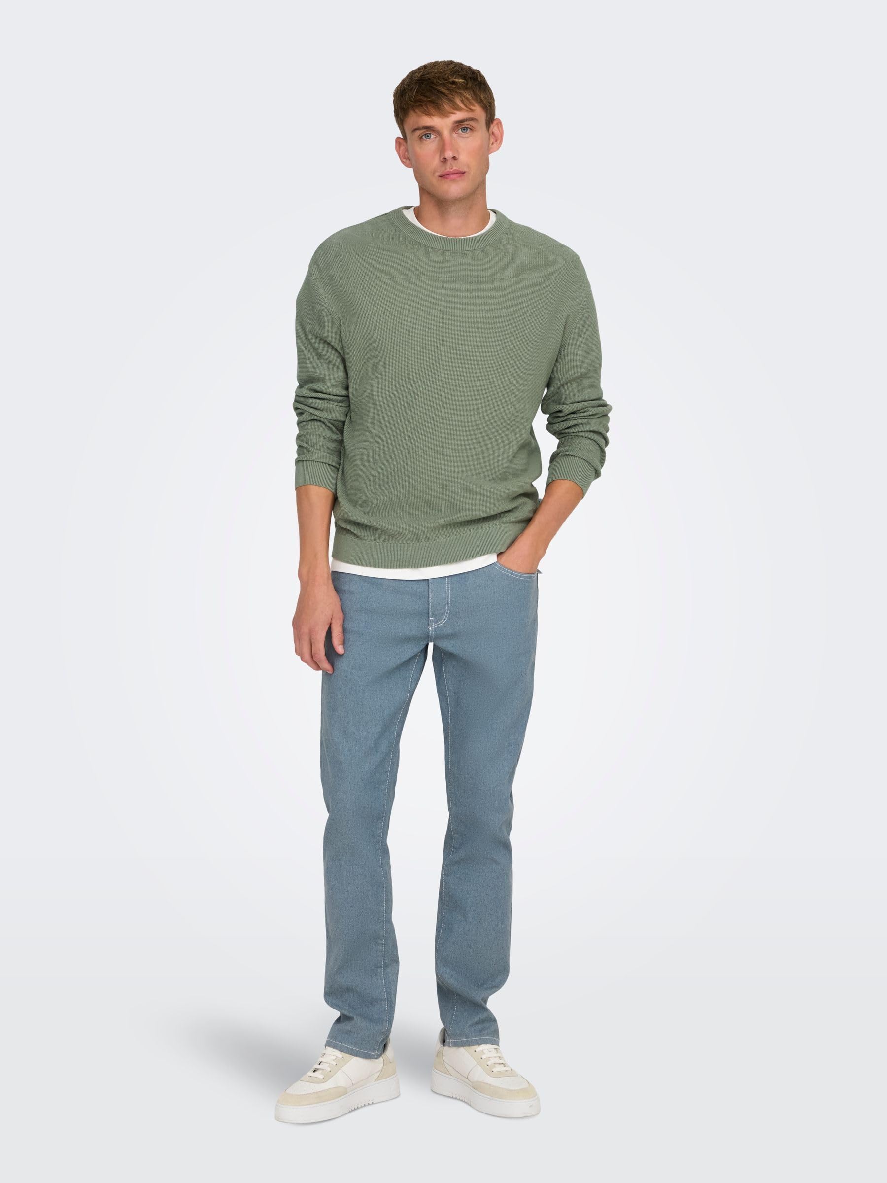 Only & Sons Onstony Pullover Maglione Uomo Nero Girocollo