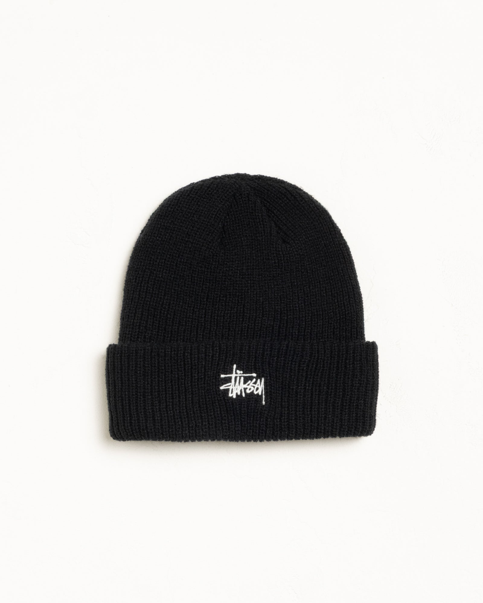 Stussy Basic Cuff Beanie berretto nero acrilico