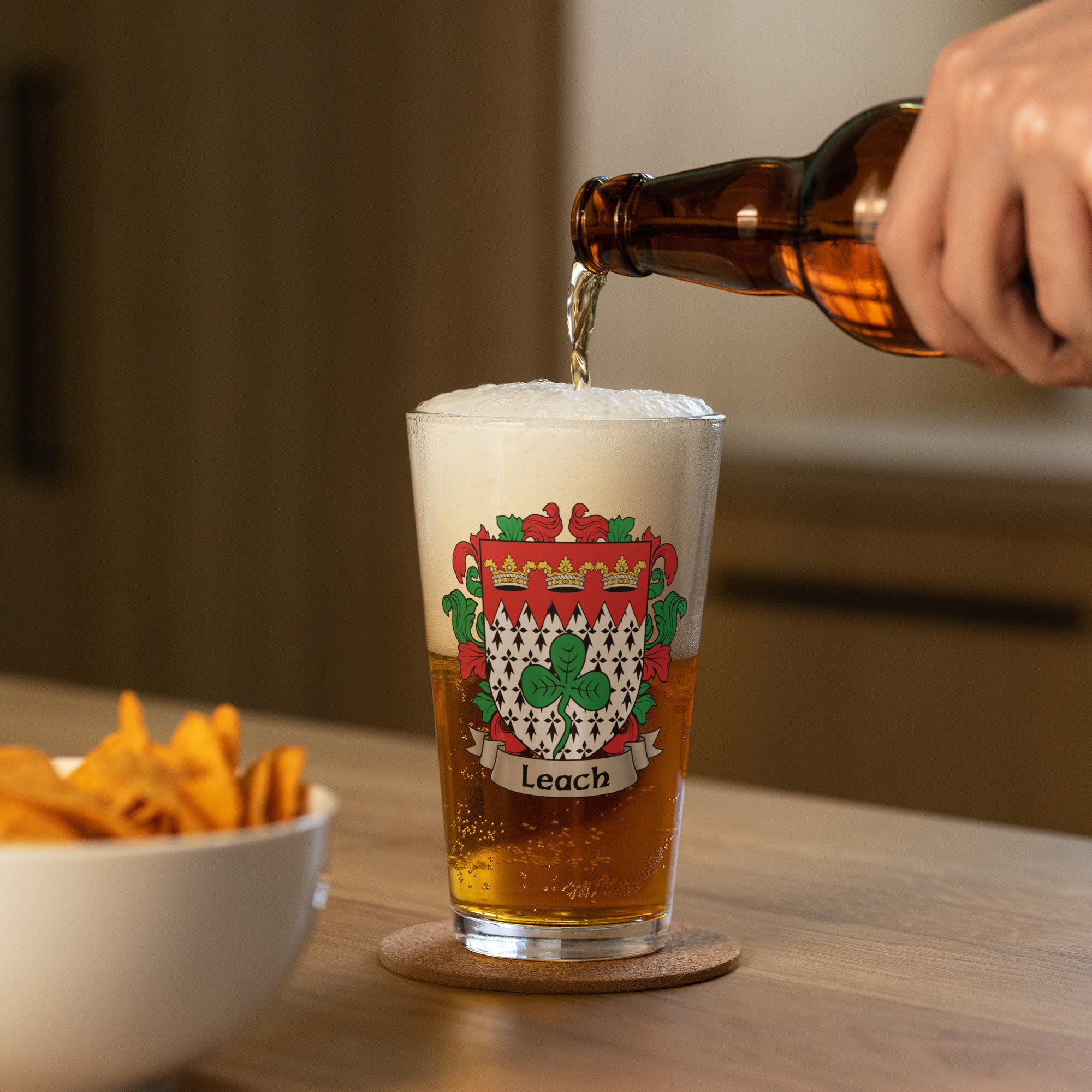 7.62 Design Leach Bicchiere birra vetro 473 ml stemma