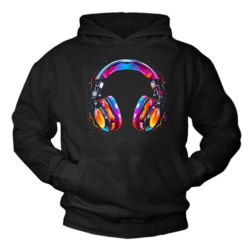 MAKAYA Cuffie Anni 80 90 felpa uomo cappuccio XXL cotone