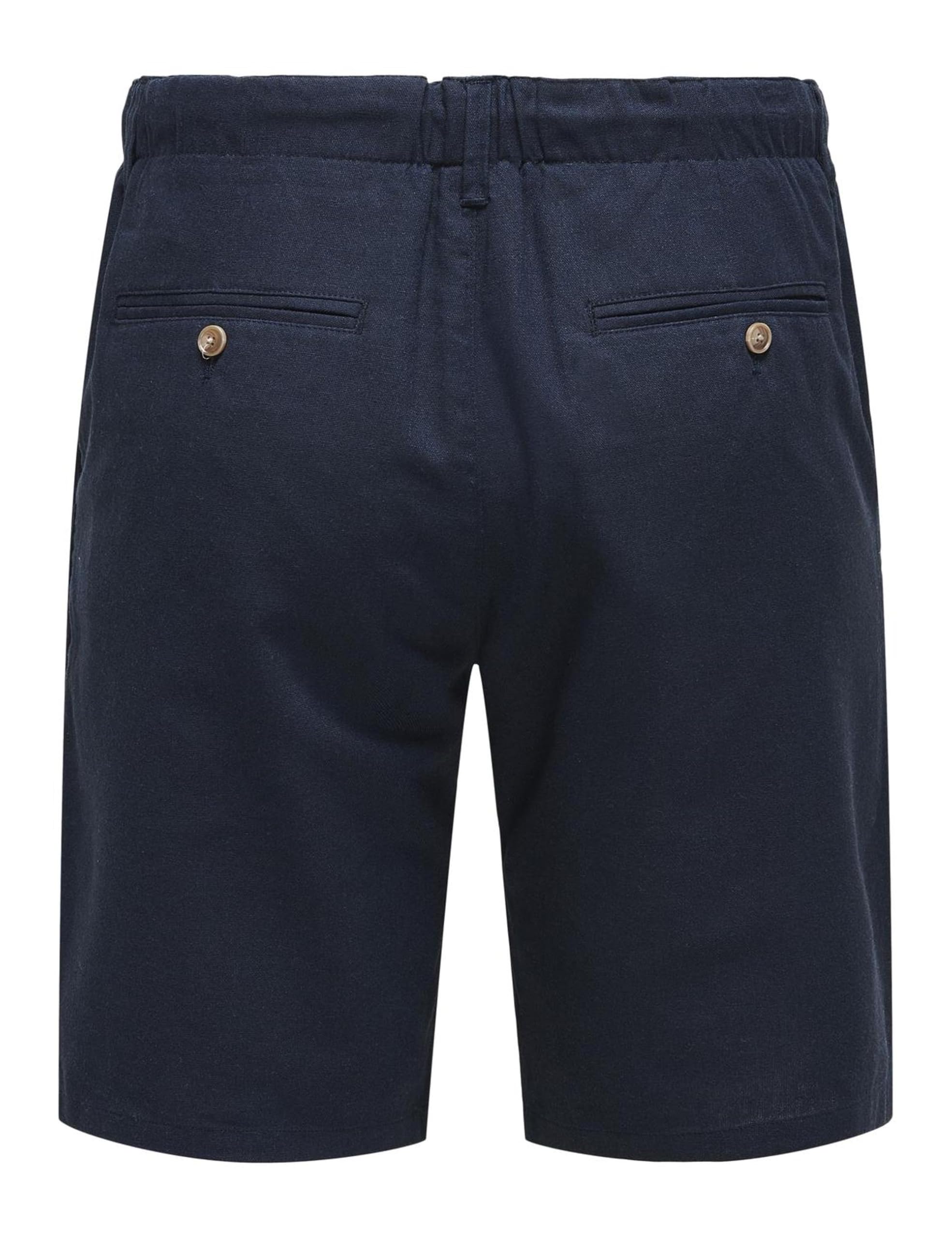 Only & Sons Onsleo Linen Mix 0048 Shorts Uomo Bianco Lino