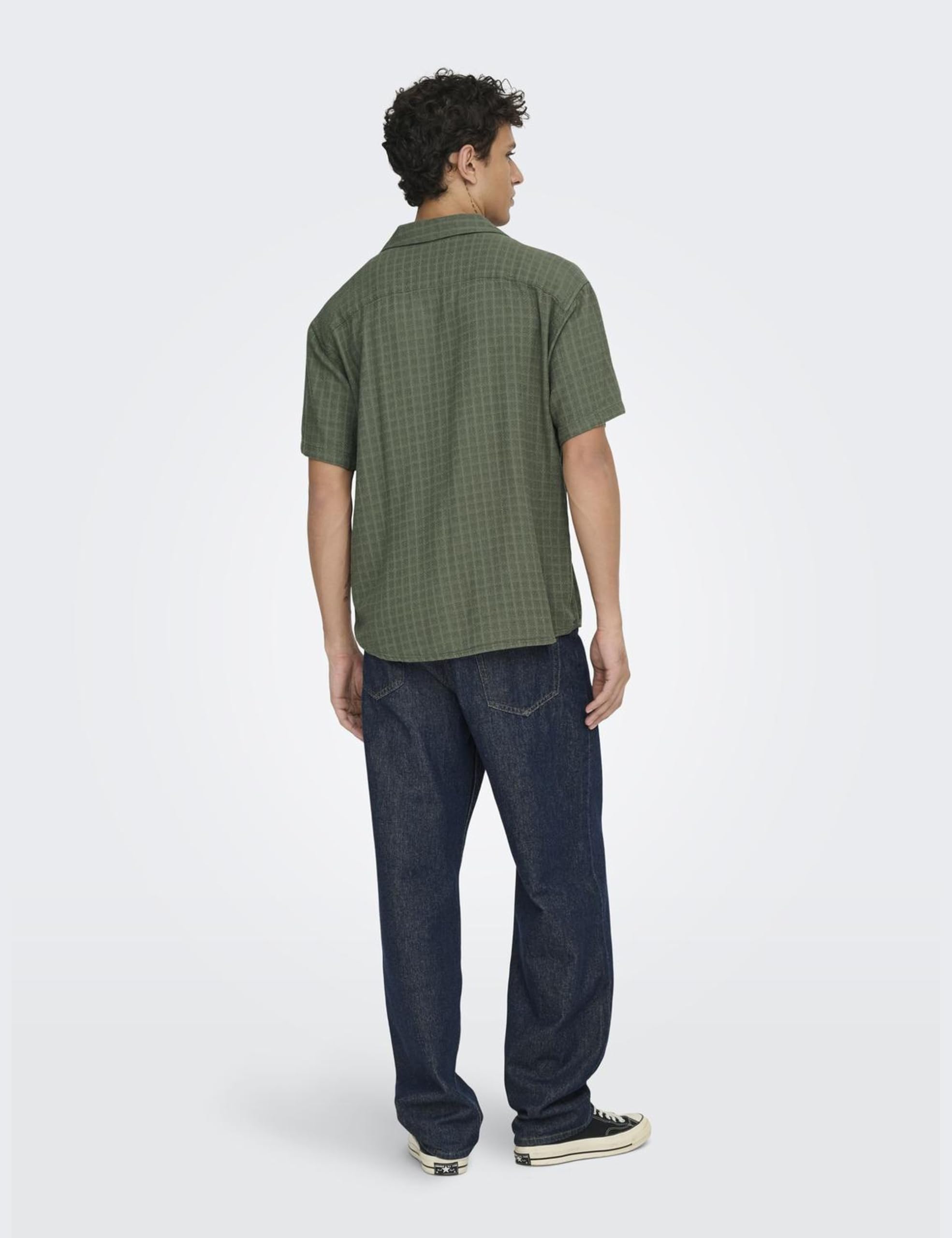 Only & Sons Onslatham Resort Camicia Lino L Navy Scuro