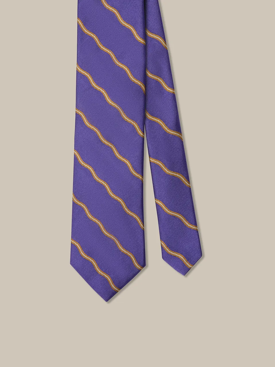 Robert Talbott Robert Curved Stripe cravatta seta viola