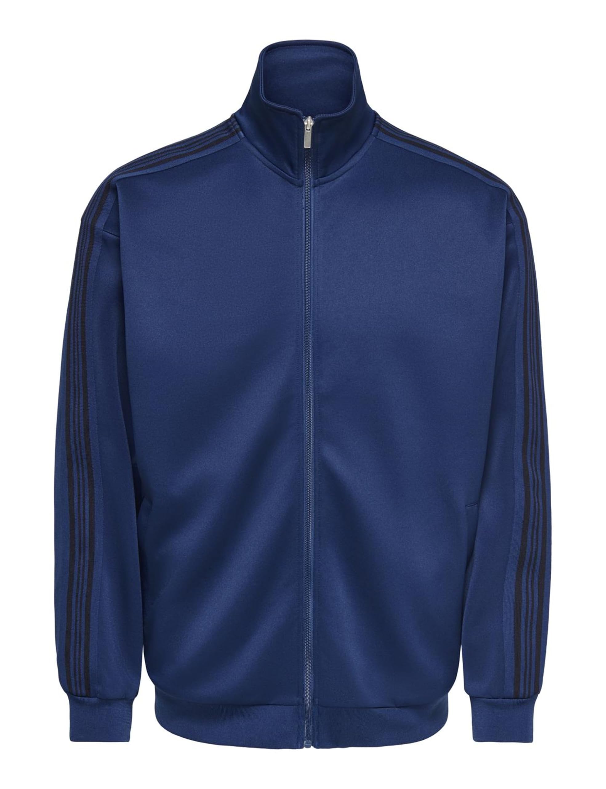 Only & Sons Onsriber RLX LS Zip Stripe Track Sweat Felpa Nero L