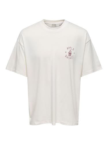 Only & Sons T-Shirt Girocollo Bianca Stampa Uomo S