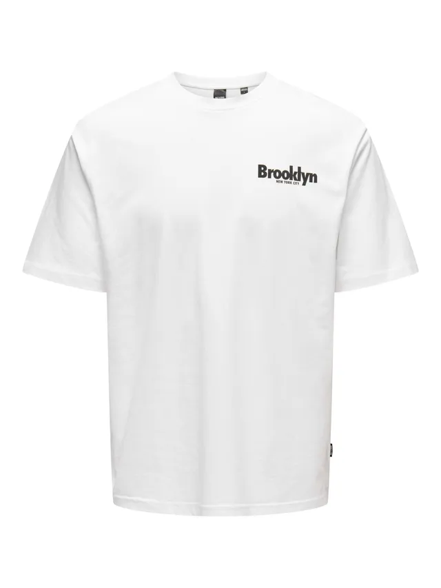 ONLY & SONS Onskeane T-Shirt Bianco Cotone Girocollo