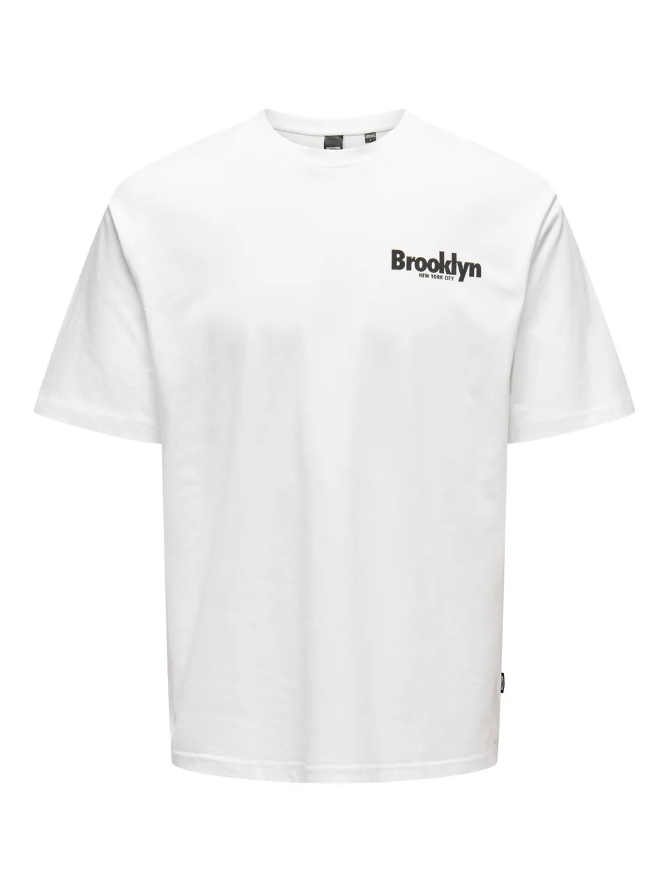 ONLY & SONS Onskeane T-Shirt Bianco Cotone Girocollo