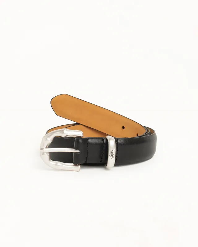 Stussy Bamboo Buckle Belt cintura pelle onyx 102 cm