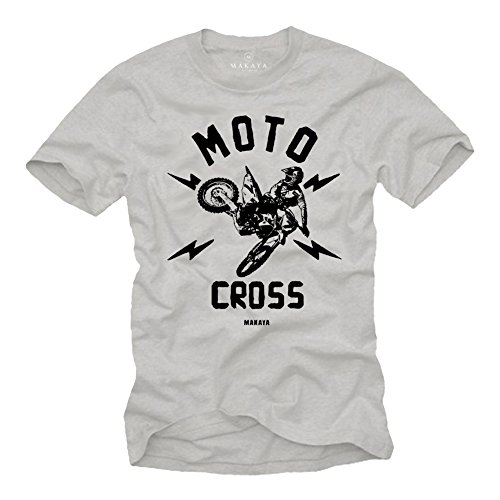 Makaya Moto Cross Enduro T-Shirt Uomo Cotone L