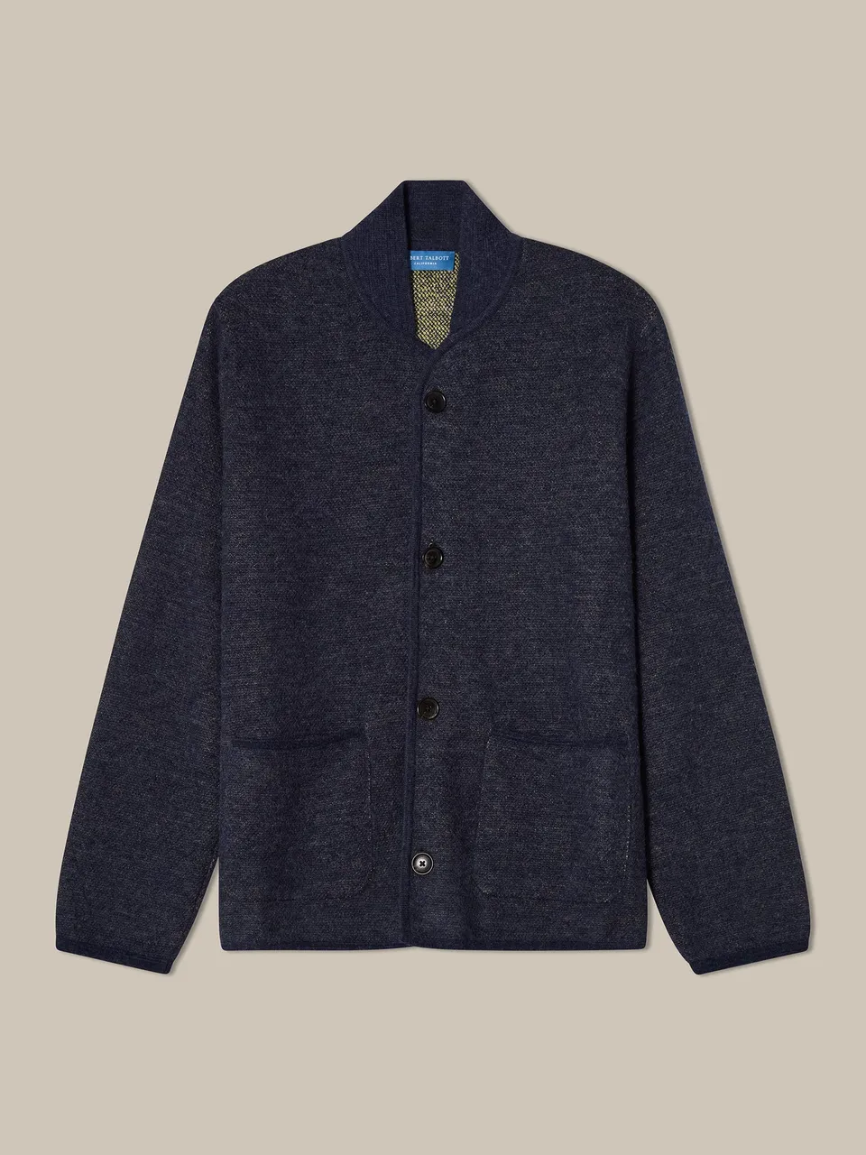 Robert Talbott Devon Cardigan Alpaca Blu Navy L